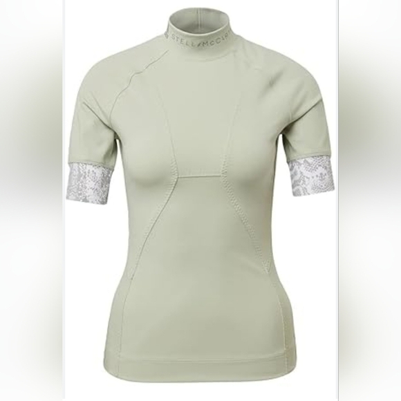Adidas Stella McCartney Heat Run Compression Tee Pebble Snake Print Details XS - Picture 1 of 16